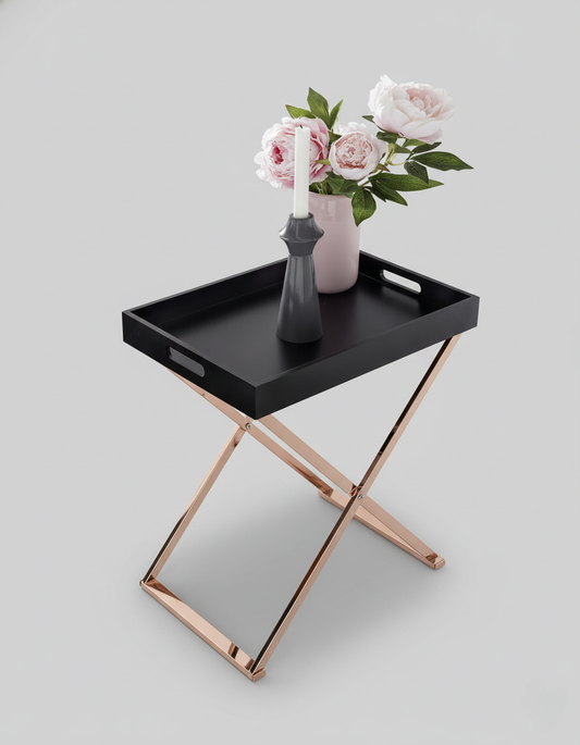 Black Tray Side Table