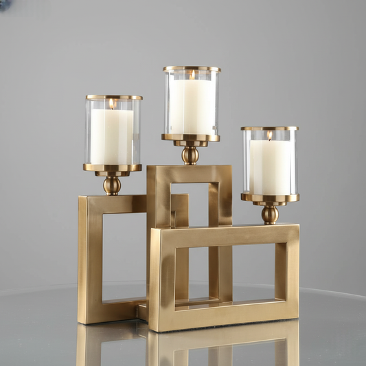 Gold Candle Centerpiece