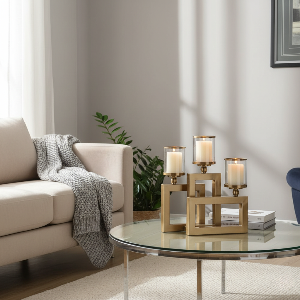 Gold Candle Centerpiece