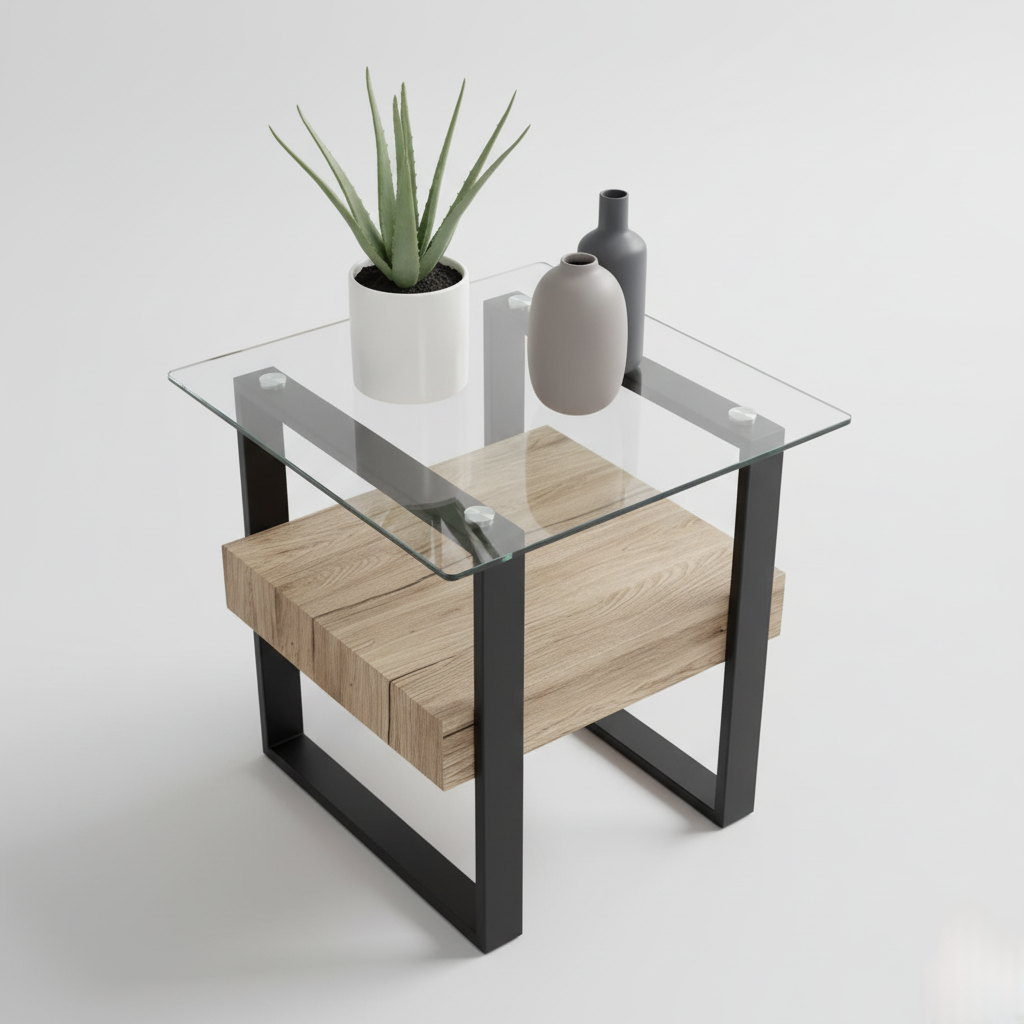 Glass Side Table