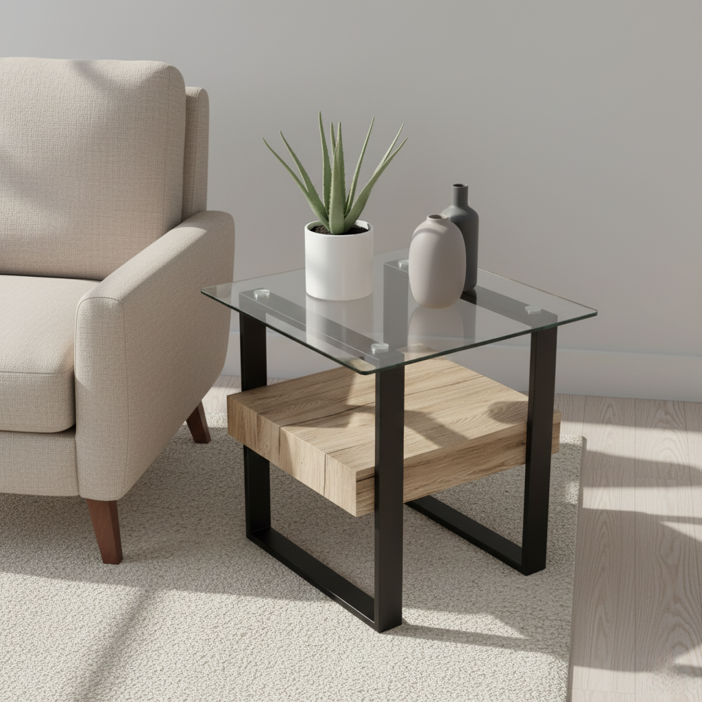 Glass Side Table