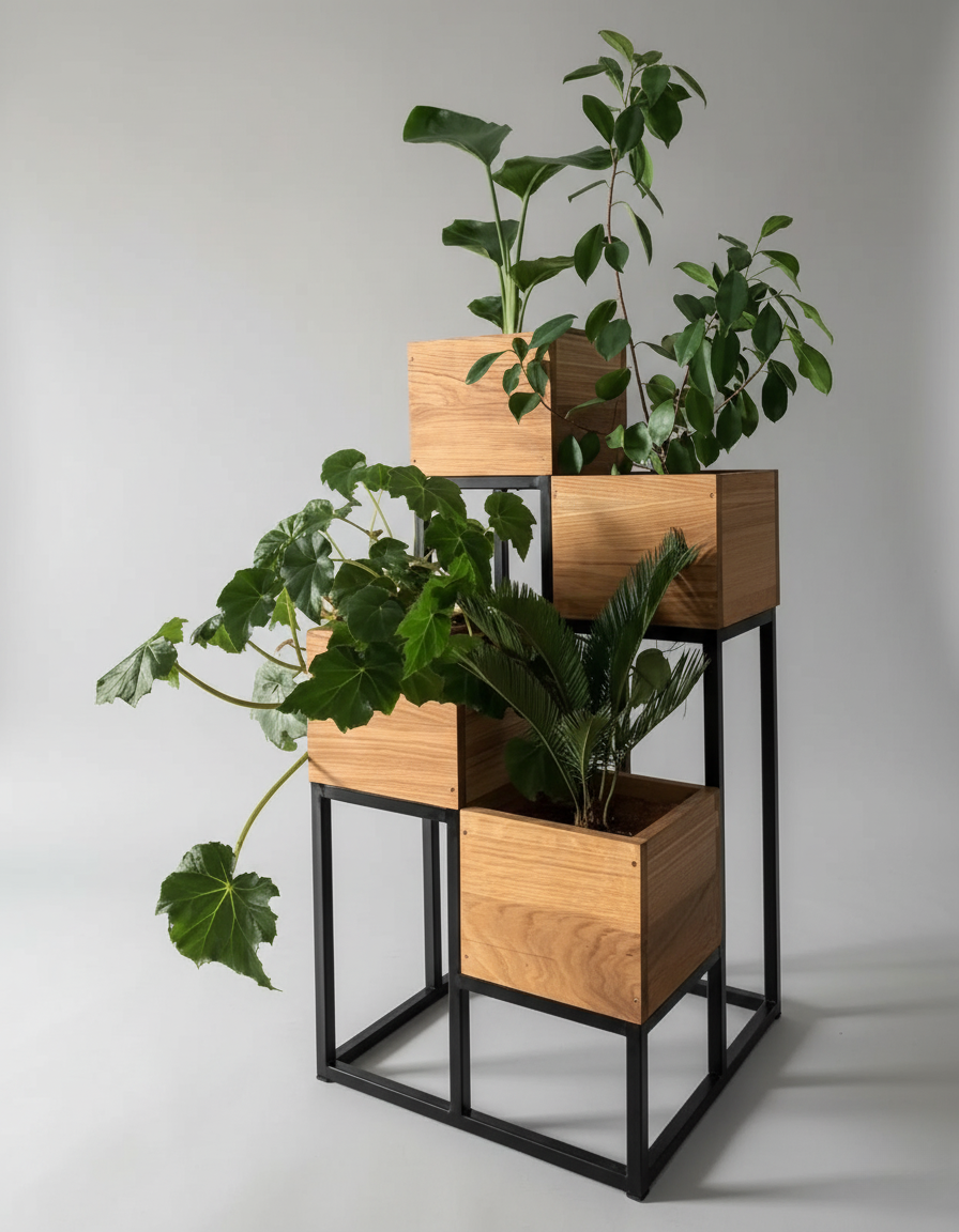 Quad-Level Plant Stand