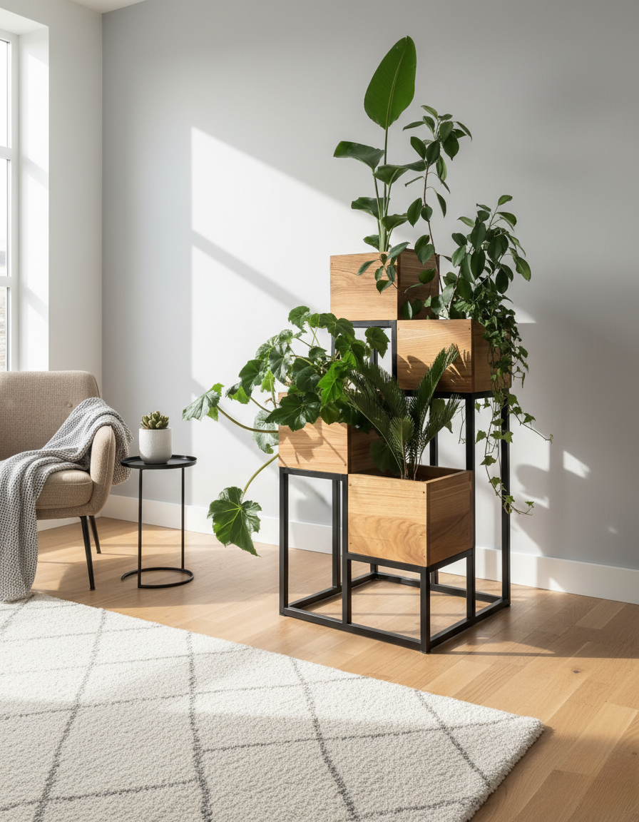 Quad-Level Plant Stand