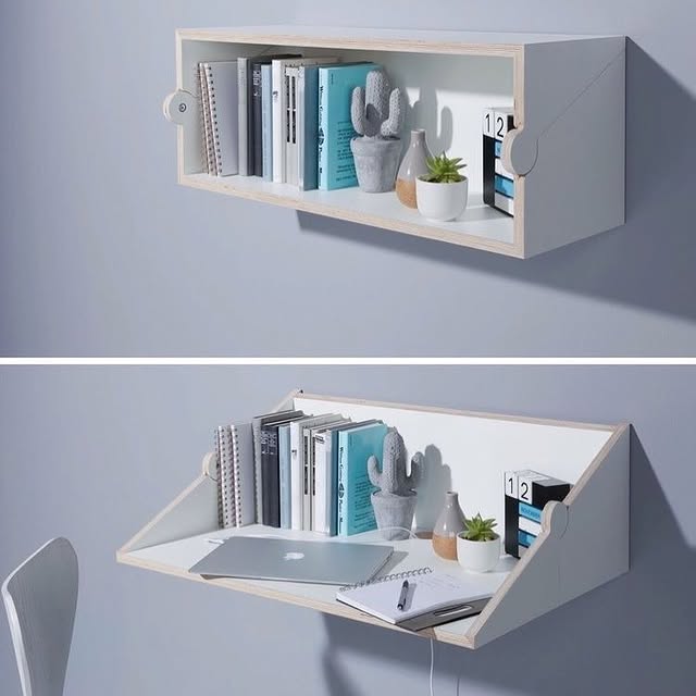 Wall-Mounted Desk Shelf