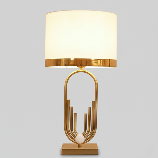 Sculptural Gold Table Lamp