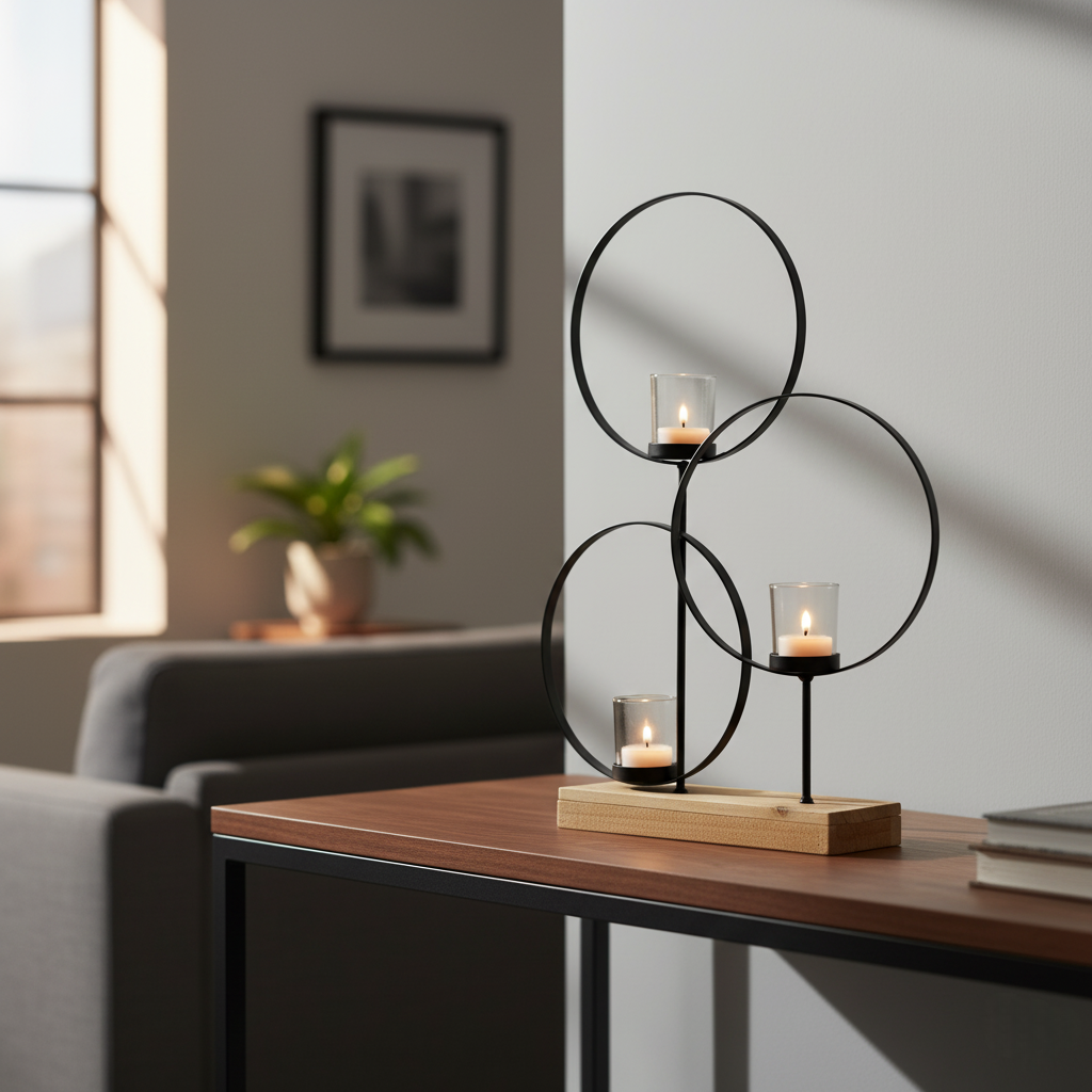 Triple-Ring Candle Holder