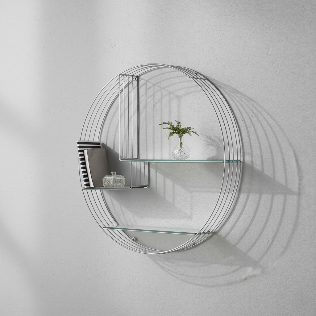 ClearOrbit Wall Shelf with Glass Tiers