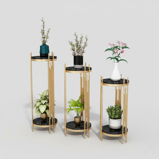 Dual-Level Plant Stand Set