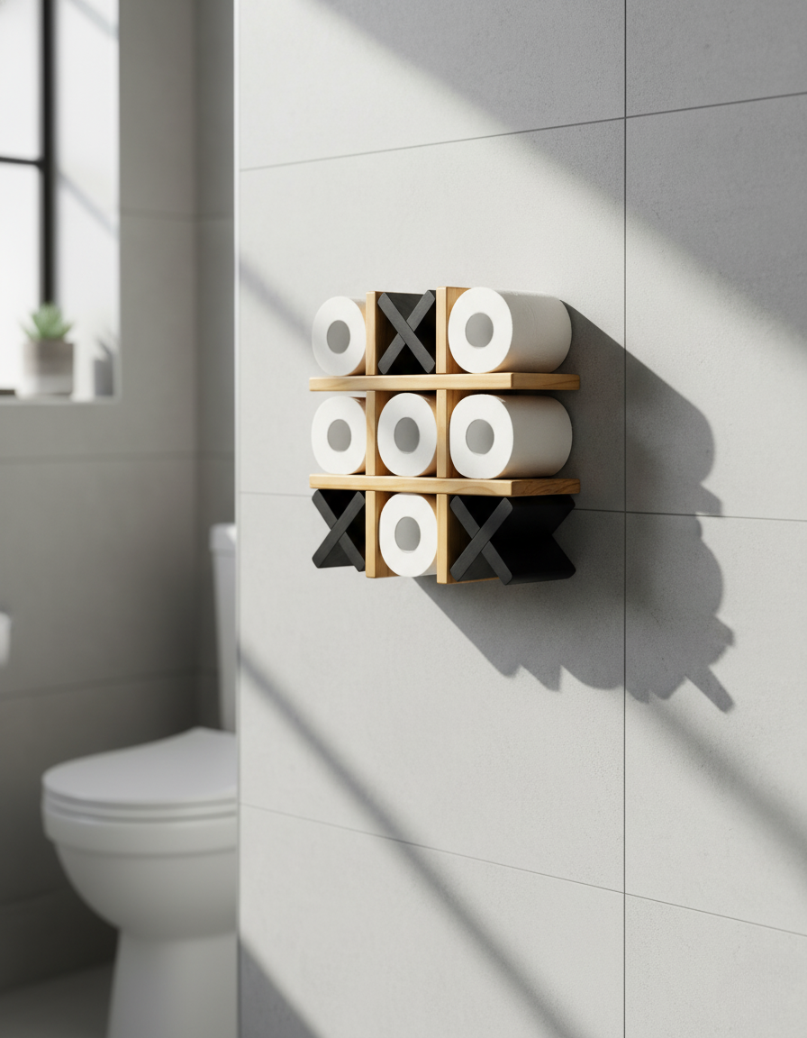 XO-Shaped Wall Storage Rack