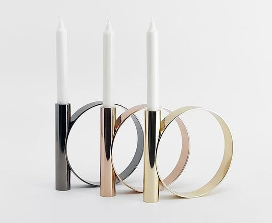 Sculptural Candle Holder Trio