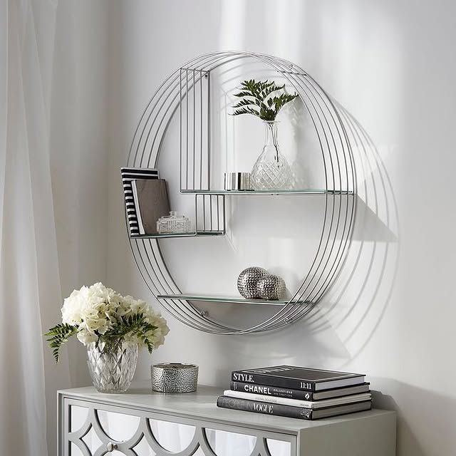 ClearOrbit Wall Shelf with Glass Tiers