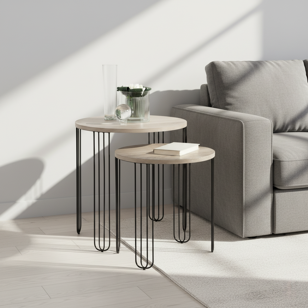 Wooden Side Table Set