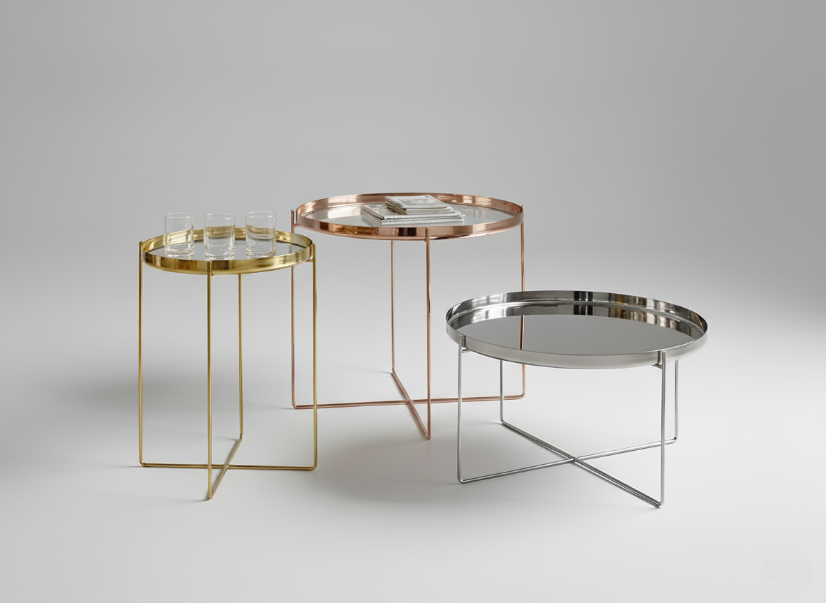 Metallic Trio Side Tables