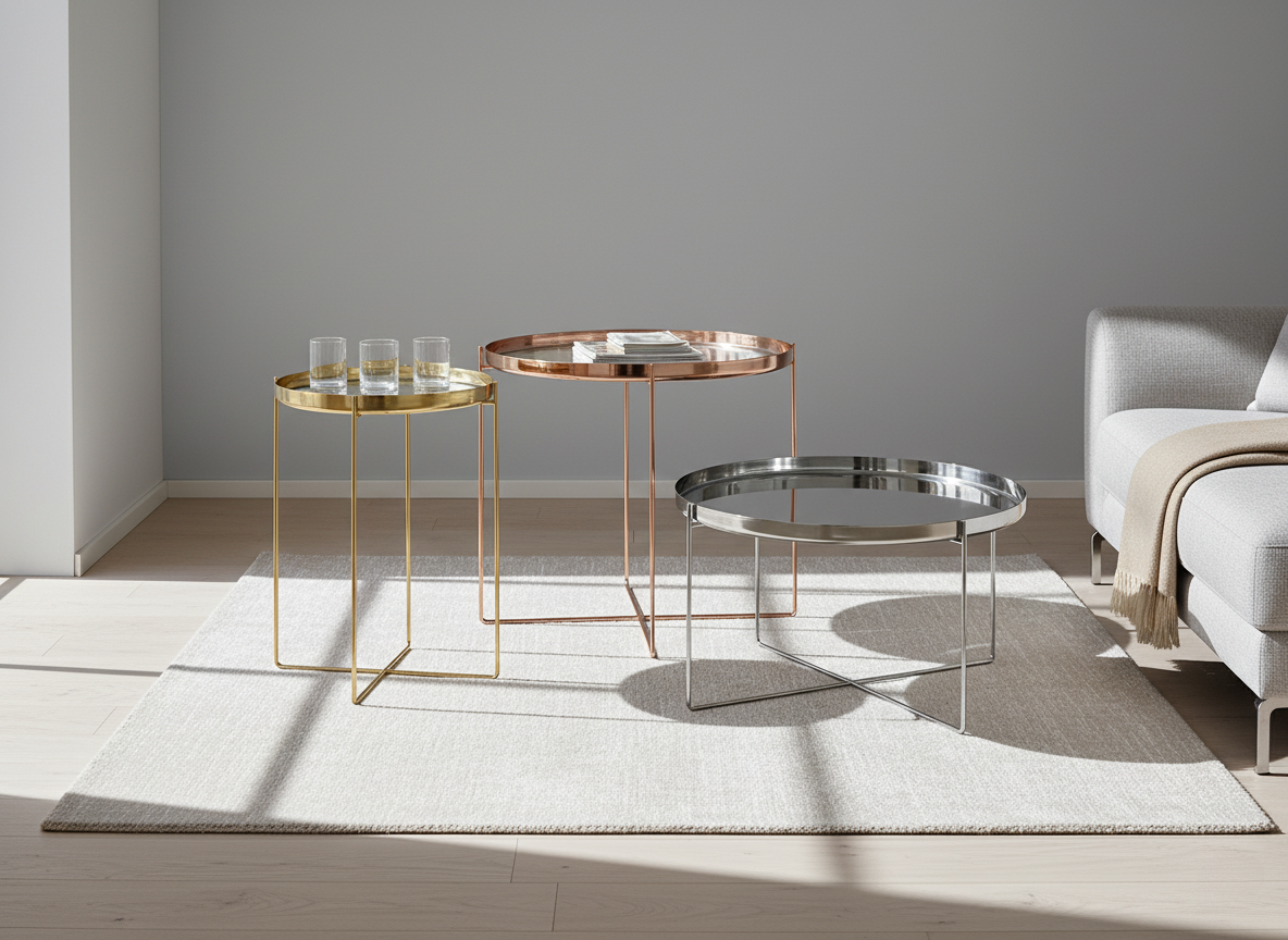 Metallic Trio Side Tables