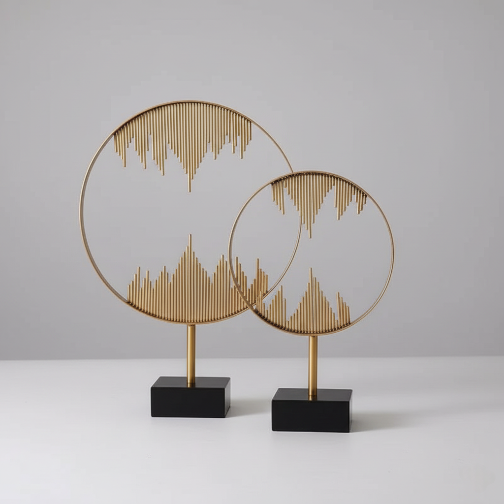 Sculptural Wave Decor Set