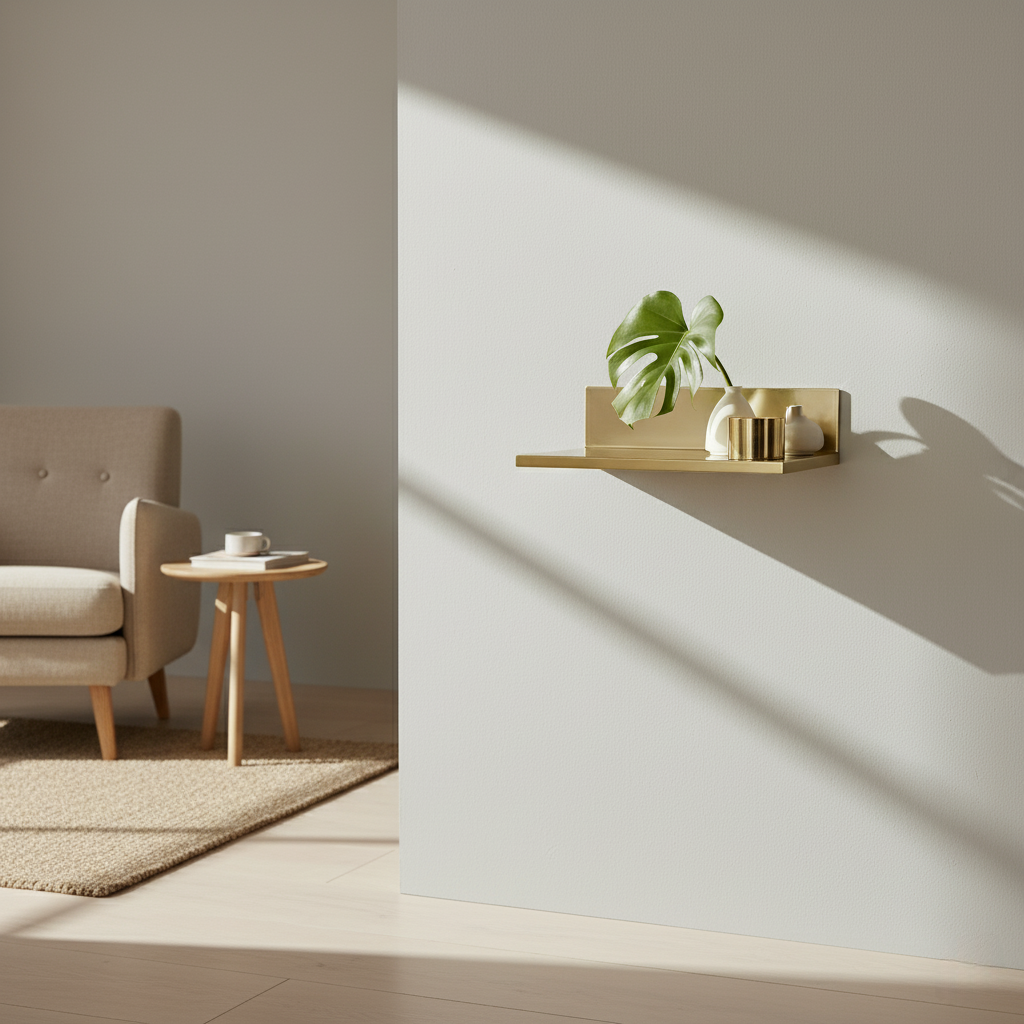 Corner Shelf with Minimal Accent