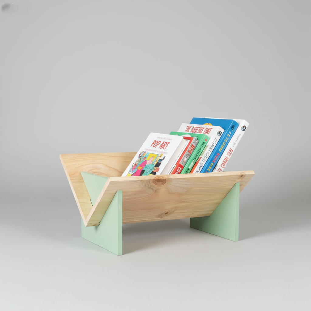 Natural wood book holder