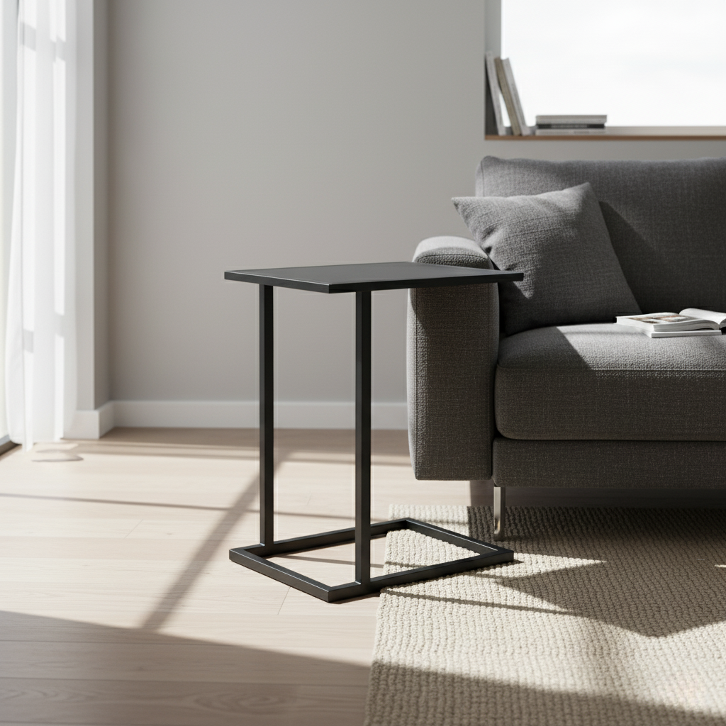 Minimalist Metal Accent Table