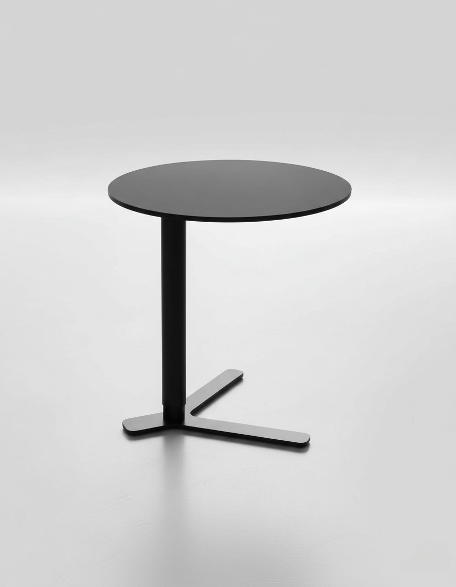 Sculptural Black Side Table