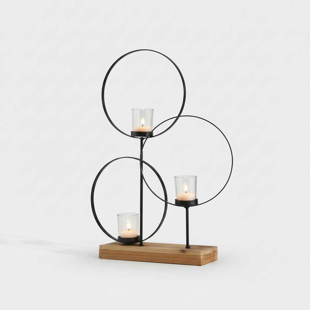 Triple-Ring Candle Holder