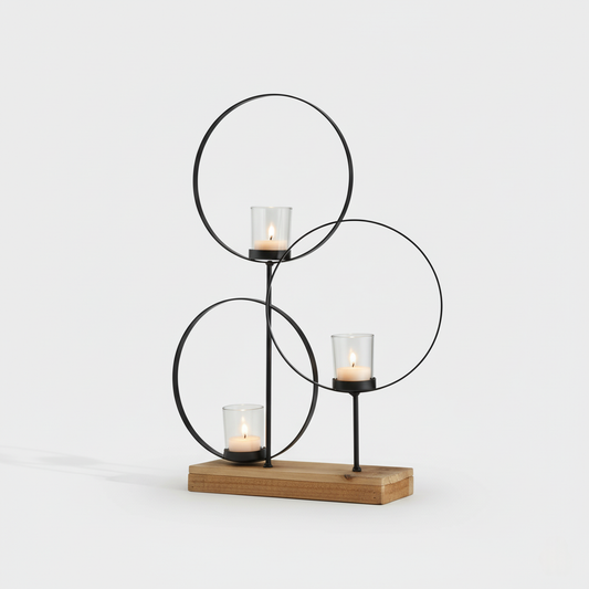 Triple-Ring Candle Holder